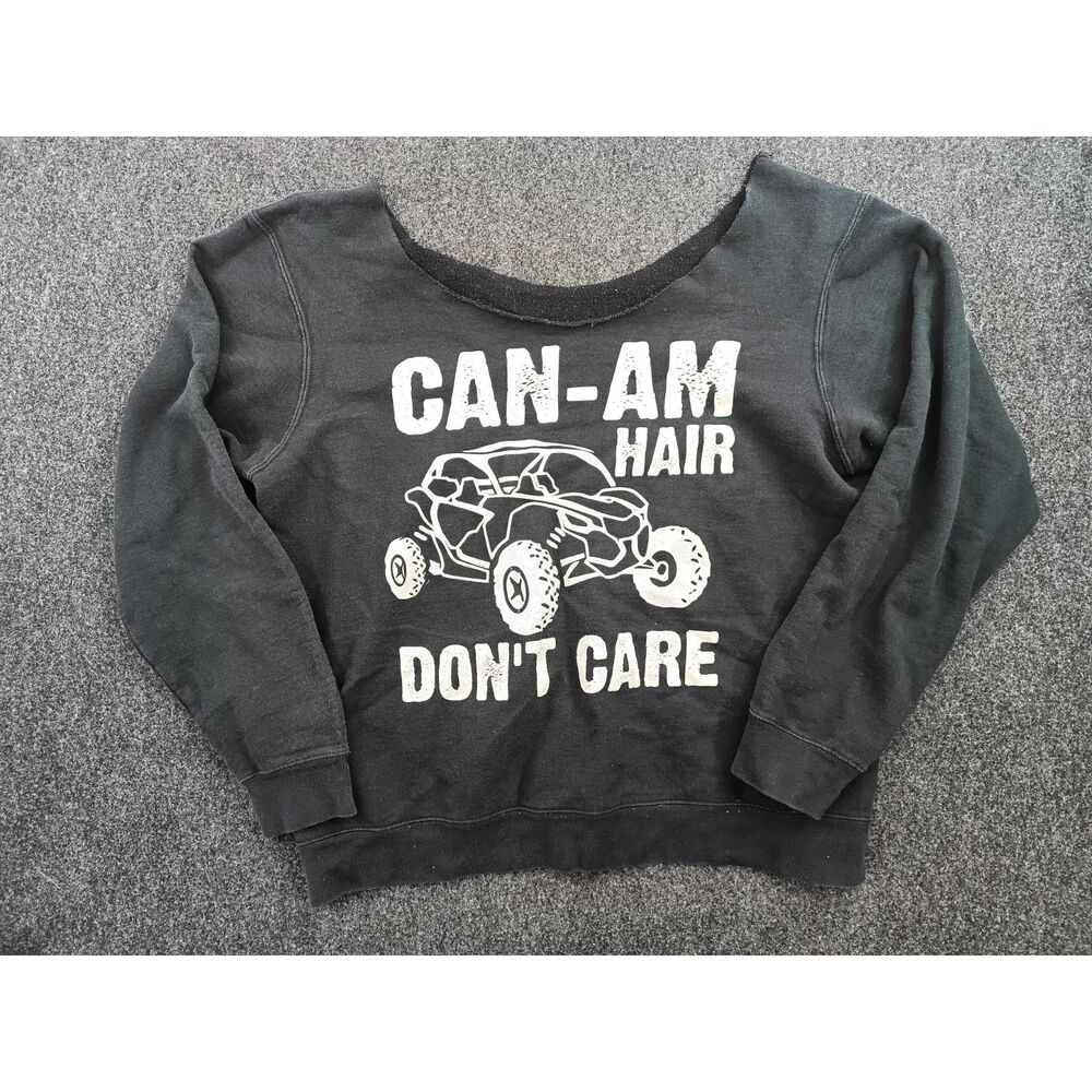 Can-Am Hair Don't Care Off-Road Graphic Sweatshirt Black (See Measurements)